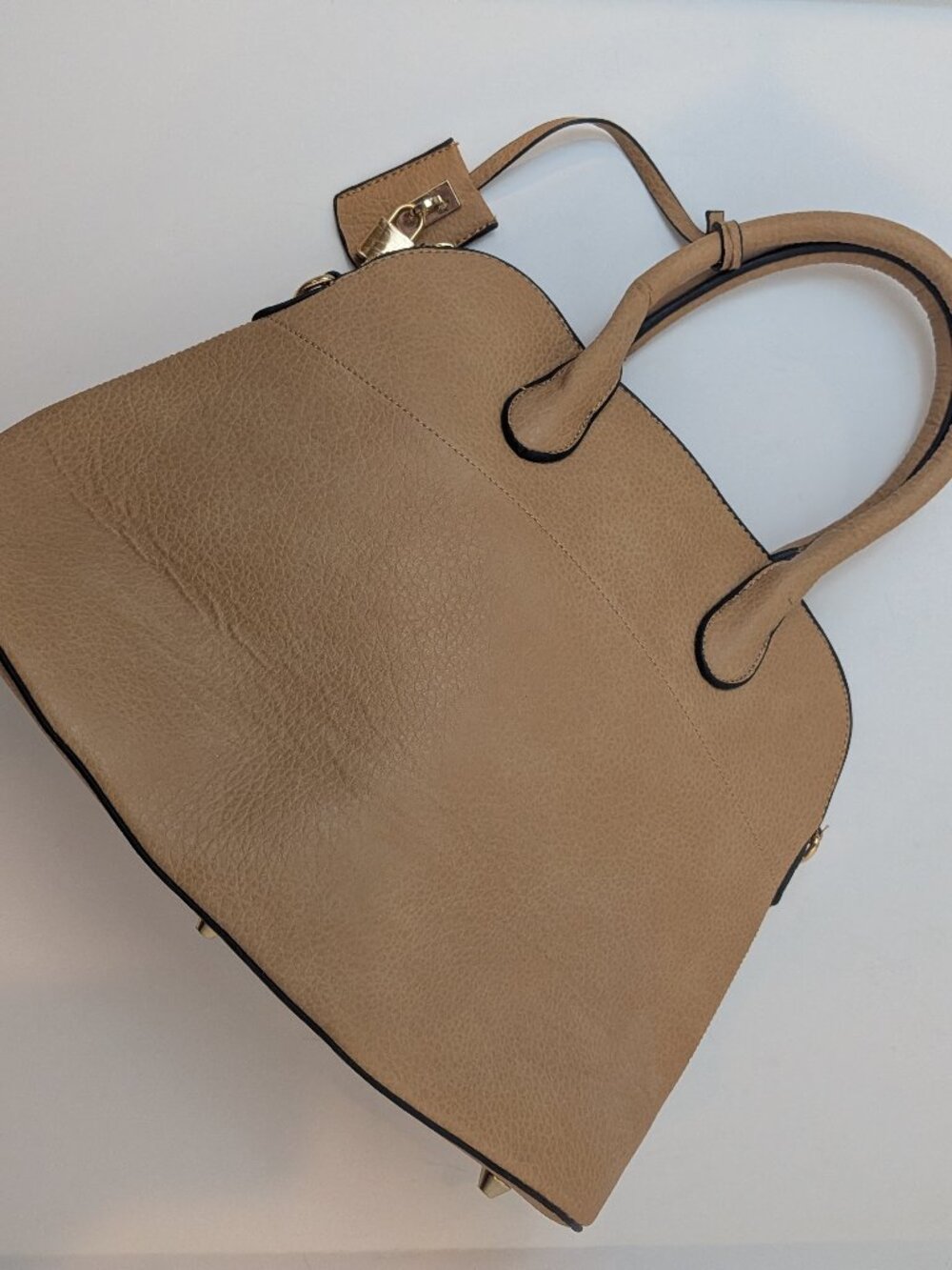 Faux Tan Margaux Carryall Purse, 11" x 15"